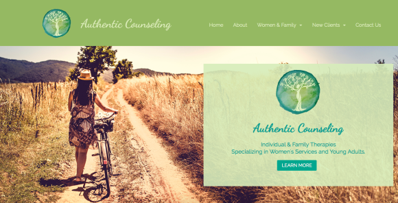 Authentic Counseling Website by Mtn. Dog Media Designed by Kayleen Cohen